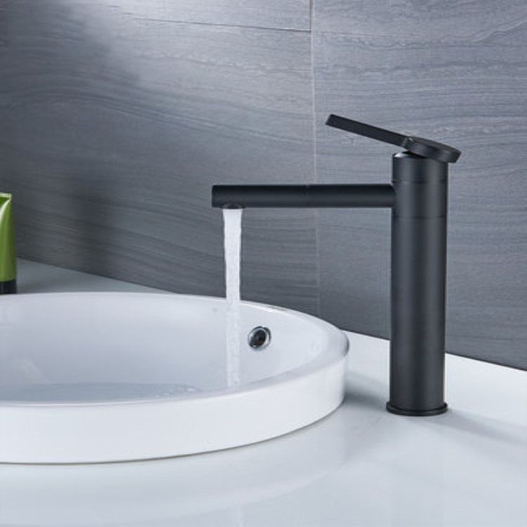 Hotel Rotary Warm- und Kaltwasserhahn Waschbecken Waschbecken Waschbecken rotierenden schwarzen Waschbecken Badezimmer Wasserhahn_voghion.com
