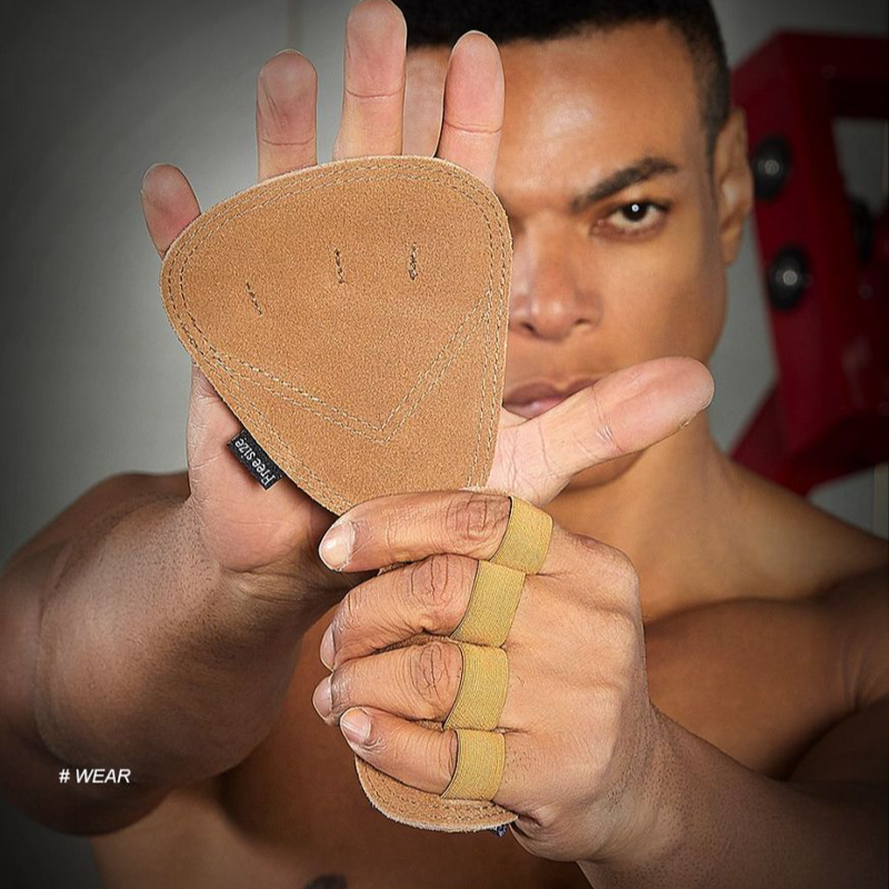 Cowhide Deadlift Palm Protector Non-Slip Half-Finger Gloves Waterproof Wear-Resistant Weightlifting Tool Anti-Slip_voghion.com