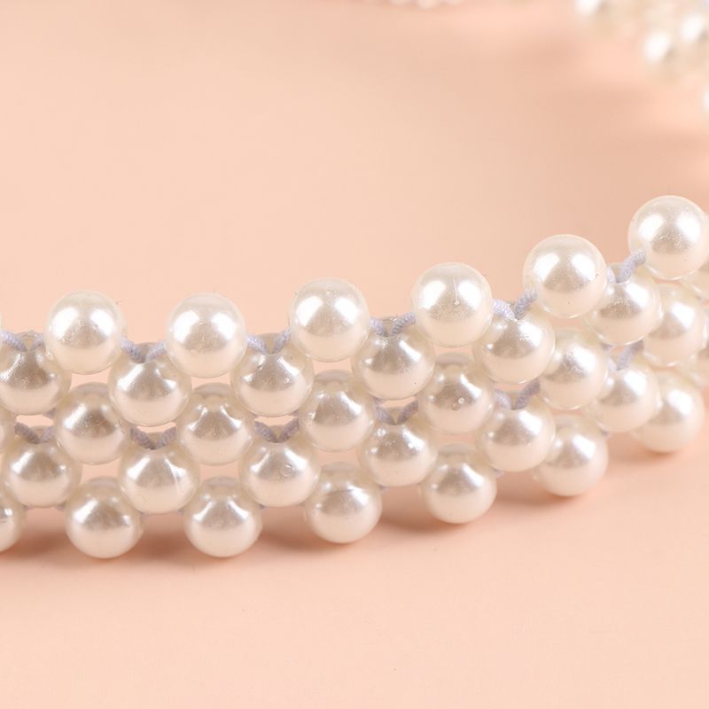 CALDA cintura elegante moda elastica con fibbia con strass cinturino con perle per le donne abito da sposa cinture in vita decorazione_voghion.com