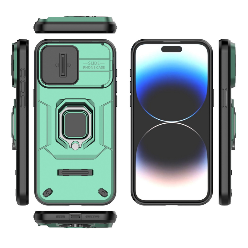 Skydekamera Lens beskyttelsescover til iPhone 15 Pro Max 14 Plus 14 Pro 13 Pro Max Metal Finger Ring Spænde Bilholder_voghion.com