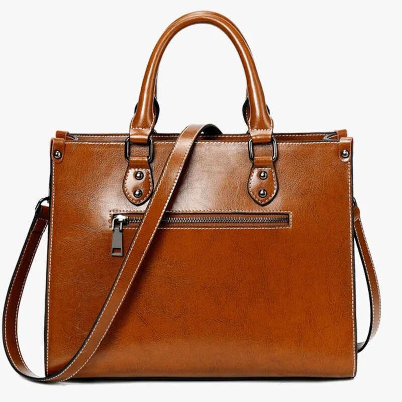 Borsa a mano da donna, tracolla, borsa a tracolla, borsa tote in vera pelle, shopping, moda, ufficio, donna, vera pelle di vacchetta, messenger top_voghion.com
