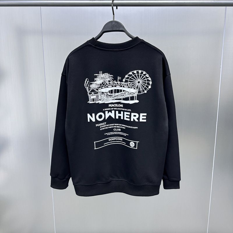 Abbigliamento maschile Autunno e inverno Uomo Girocollo Felpa Versatile Sciolto Pioggia Semplice Felpa Moda Casual Coppia Felpa B2cre4275_voghion.com