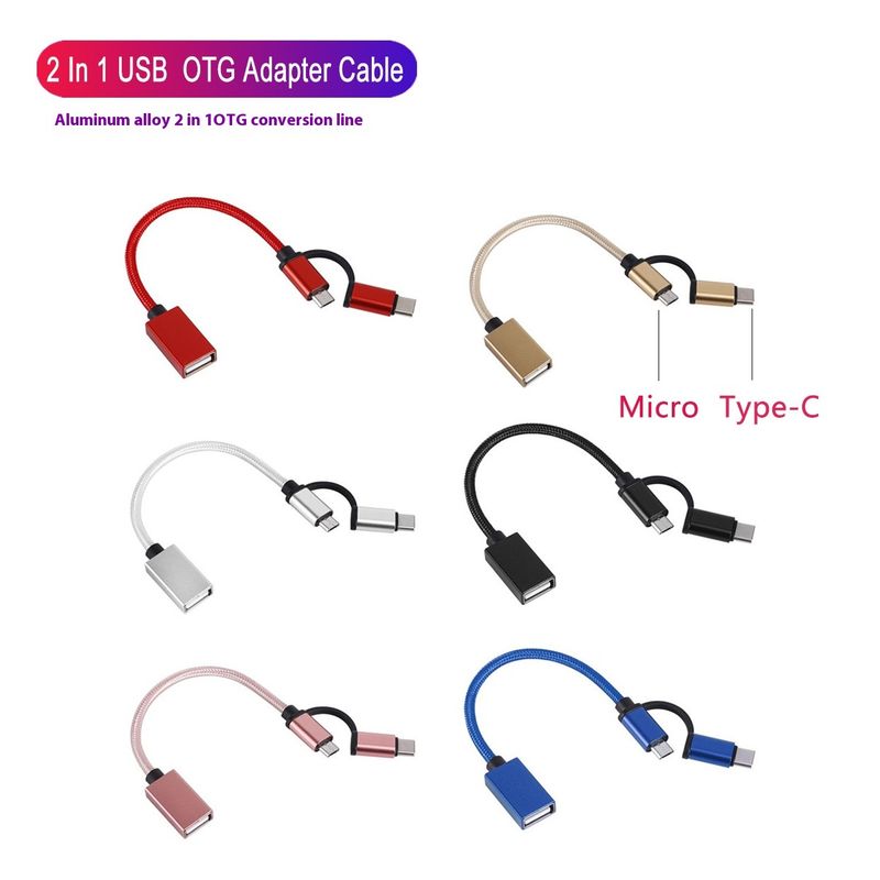 Music Festival Micro USB Type-C vevd 2-i-1 OTG-adapter_voghion.com