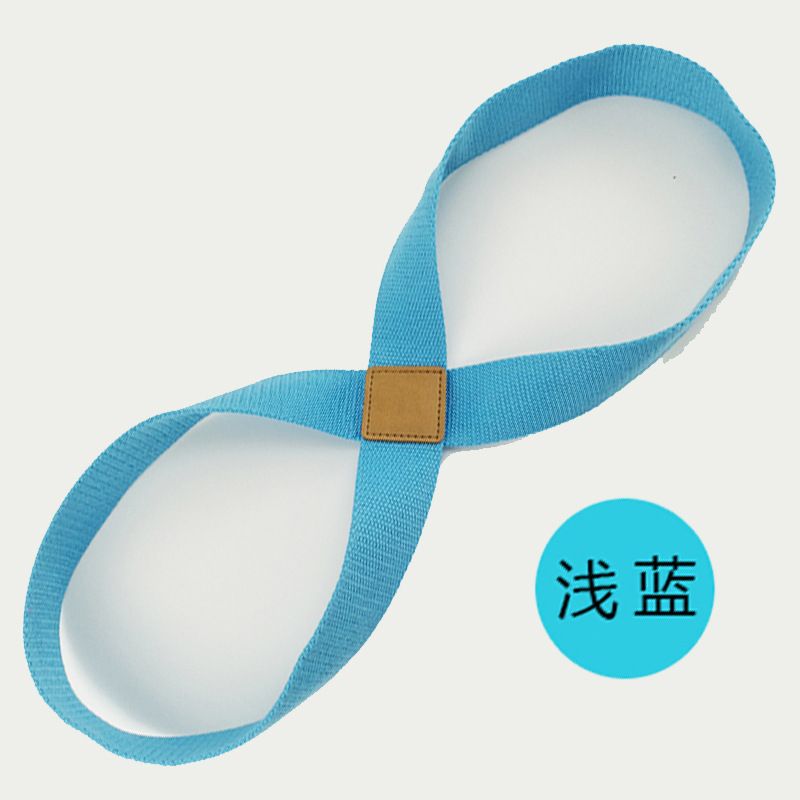 Corda per yoga in cotone per principianti, con cinghia elastica, resistenza a forma di 8 anelli, fascia infinita_voghion.com