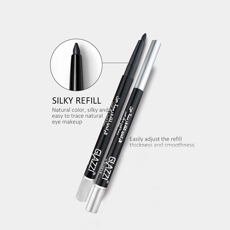 New GLAZZI Automatic Rotating Black eyeliner Gel Pen Waterproof, Sweat proof, Colorful Makeup_voghion.com