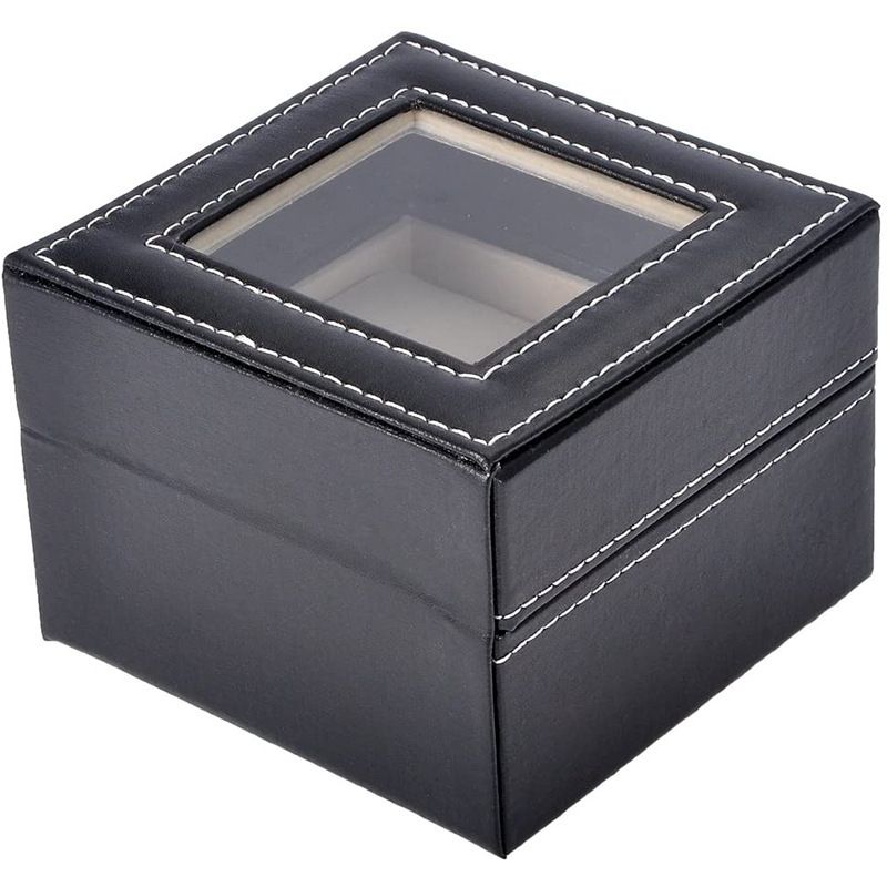 Uhrenaufbewahrungsbox Uhrenbox mit 2 Positionen Uhrenaufbewahrungsbox Uhrenverpackungsbox Lederbox 2-Zellen-Multifunktions-Aufbewahrungsbox_voghion.com
