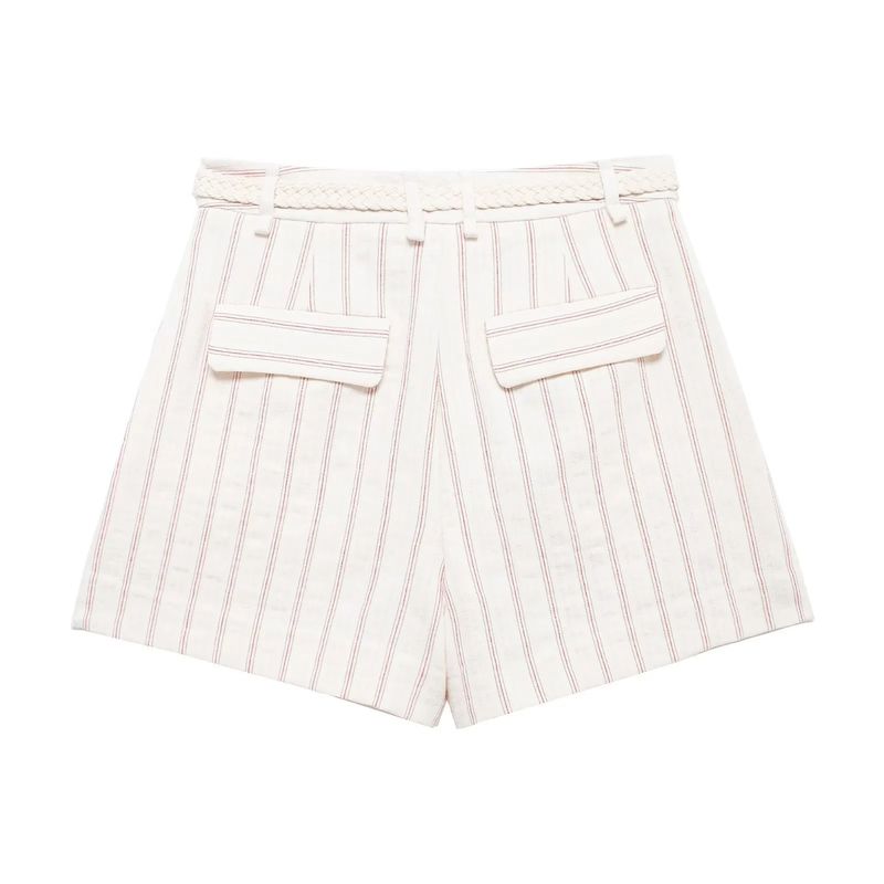 2024 Autumn New Women's Striped Vest Casual Loose Shorts Set_voghion.com