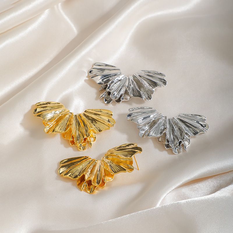 Orecchini esagerati, eleganti e alla moda, da donna, in metallo placcato oro vero, semplici e alla moda._voghion.com