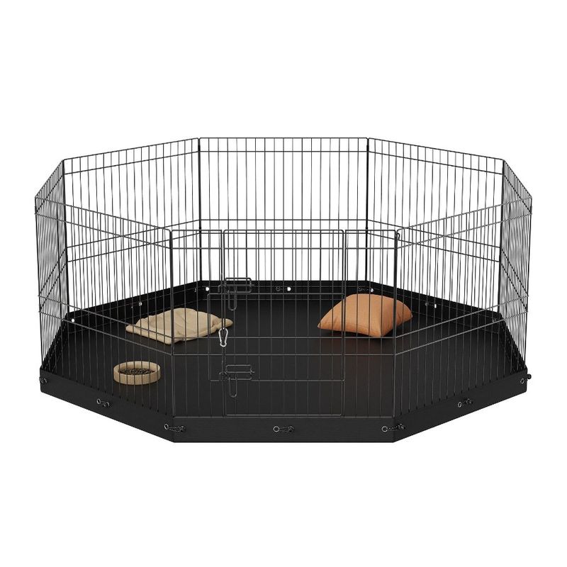 Exercise Foldable Pad Bm Crate Dog Fence Indoor With O Stakes 8 Pet Panels 24 Metal Playpen Pen H With Ground Dog Kennel Puppy_voghion.com
