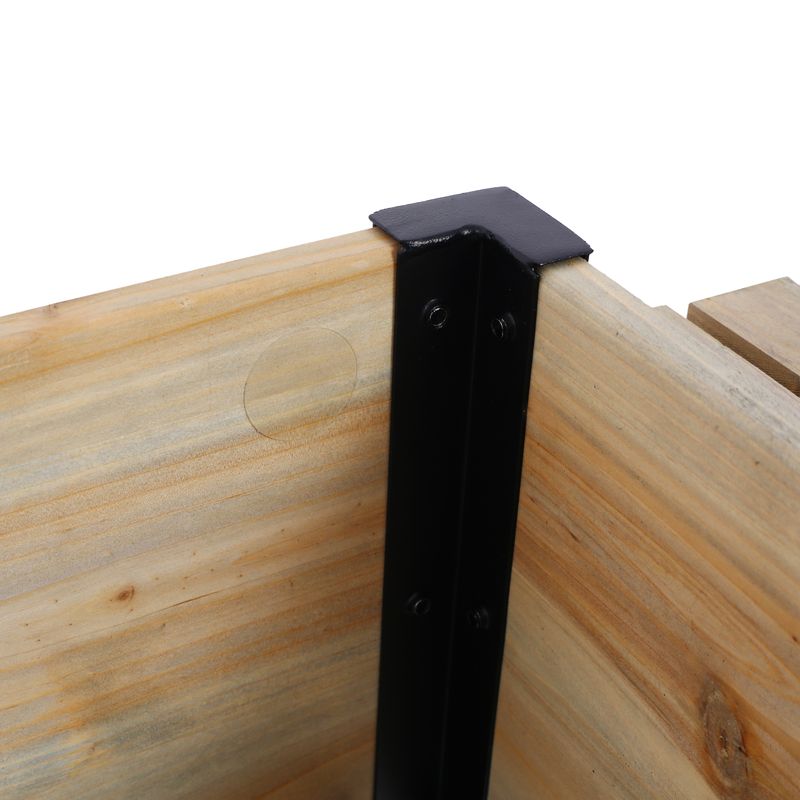 Raised Garden Bed, Metal Leg Wood Planter Boxes With Folding Storage Shelf,Elevated Planter Box For Growing Fresh Herbs, Vegetables, Flowers Great For Outdoor Patio, Deck, Balcony_voghion.com