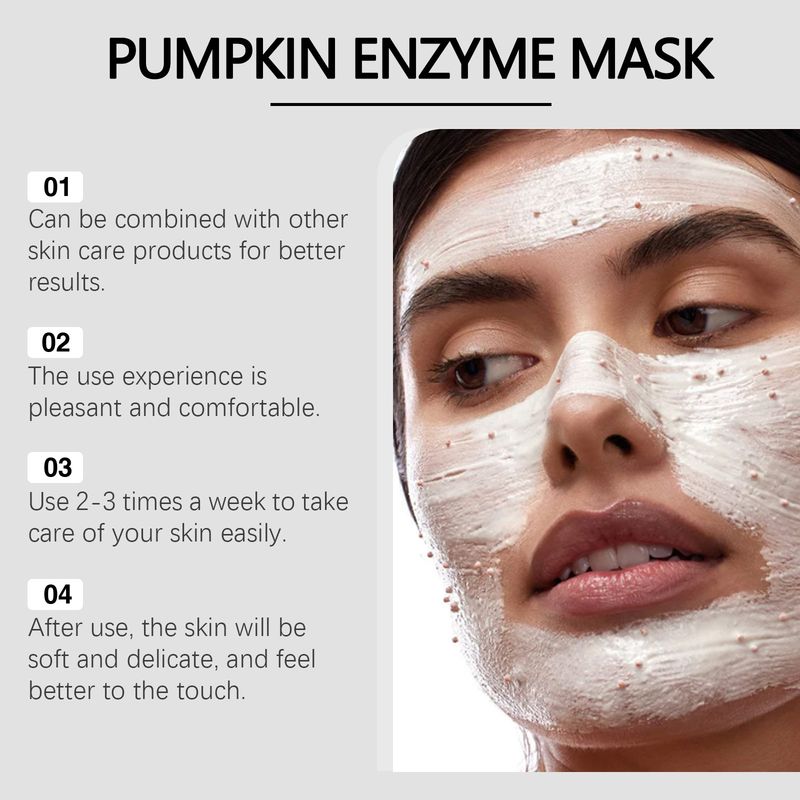 Treatments & Masks OUHOE Pumpkin Enzyme Mask For Brightening, Oil Control, Hydrating, Moisturizing, Exfoliating Mud Mask_voghion.com