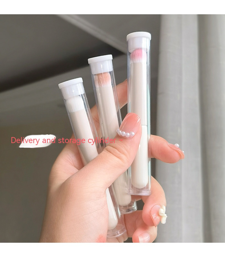 Box Mini Lip Brush Convenient Round Head Concealer Portable Lip Makeup Brush Halo Dye Mouth Red Lip Belt Protective Sleeve_voghion.com