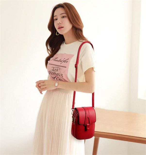 Vintage modes mazas plecu somas sievietēm Retro PU ādas Crossbody telefona maka kurjera soma rokassomiņai_voghion.com
