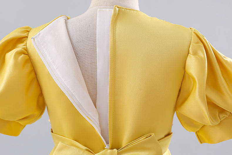 Robe princesse à fleurs pour filles d'un an, spectacle de Piano d'été_voghion.com