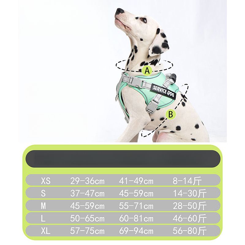 Service Dog Harness With Custom ID Tag Adjustable Dog Harness Dog Vest Leash For Large Dogs Outdoor Dogs Training Accessories_voghion.com