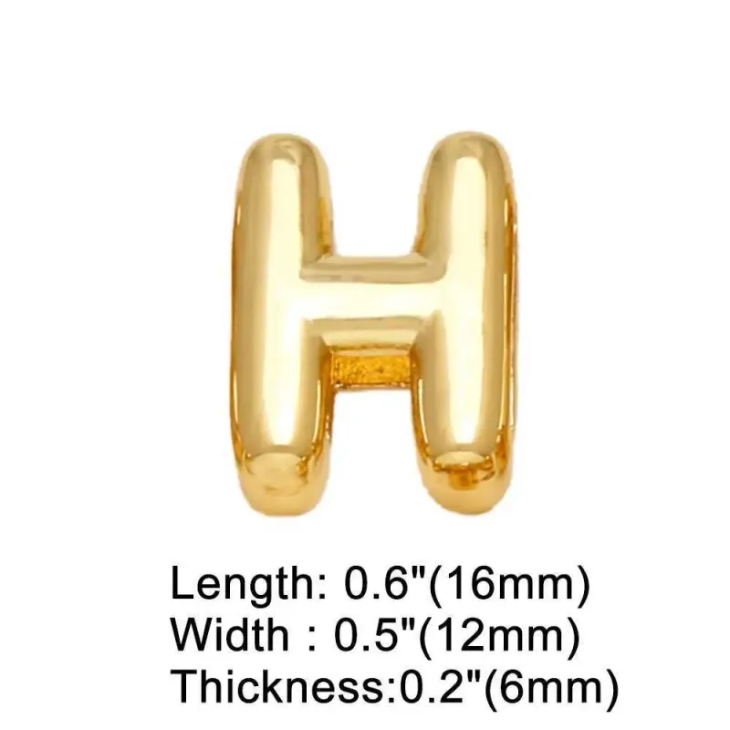 FLOLA DIY 26 Letter Custom Female Name Gold Silver Broadband Initial Bracelet Handmade Jewelry Brtd91 Y250420_voghion.com