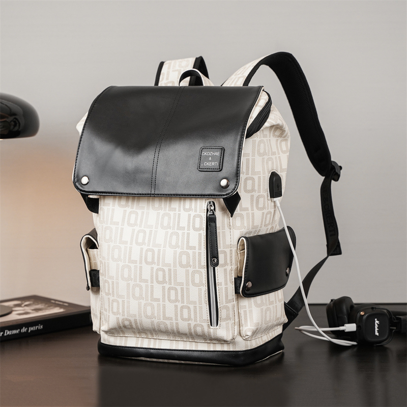 Mochila de moda y a la moda para hombre, mochila minimalista de calle para exteriores, mochila de gran capacidad para corta distancia_voghion.com