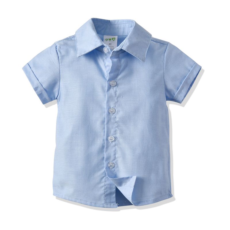 Children's Cotton Short-sleeved Shirt Boys Baby Children Short-sleeved Shirt Outside The Dress_voghion.com