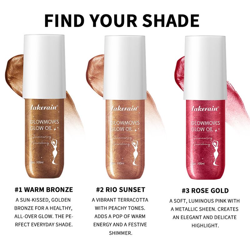 Glowing Full Body Shimmer Liquid Highlight Oil_voghion.com