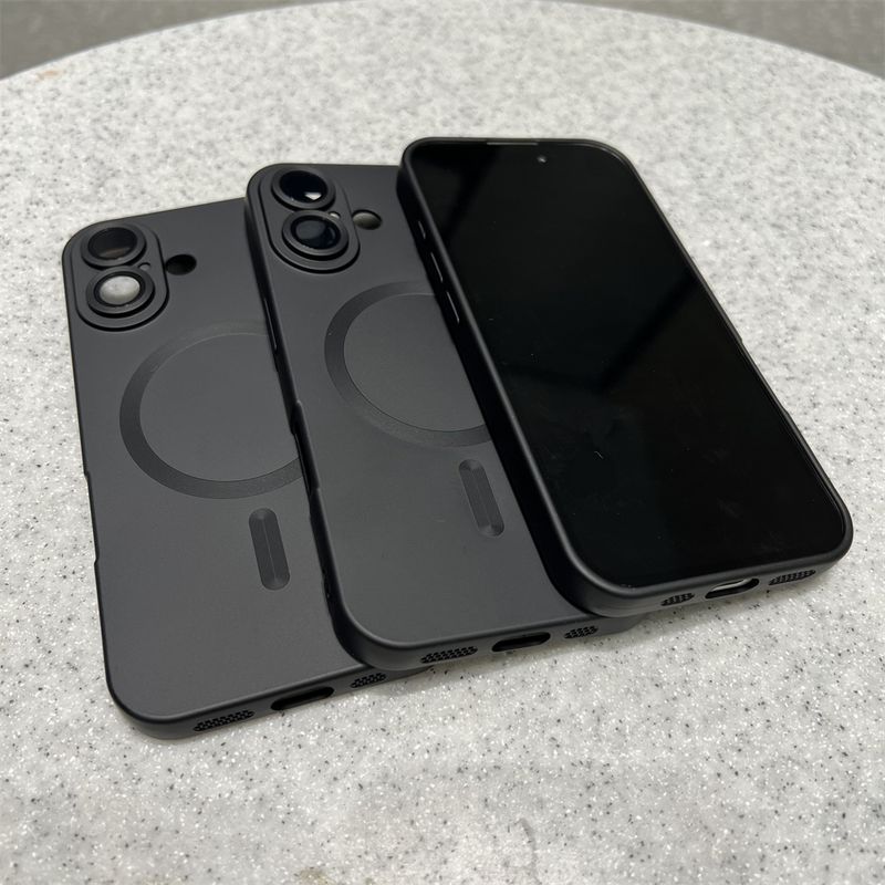 Custodia di ricarica wireless magnetica opaca di lusso per iPhone 16 15 14 Pro Max Plus 13 12 11 XR X XS 7 8 Cover antiurto_voghion.com