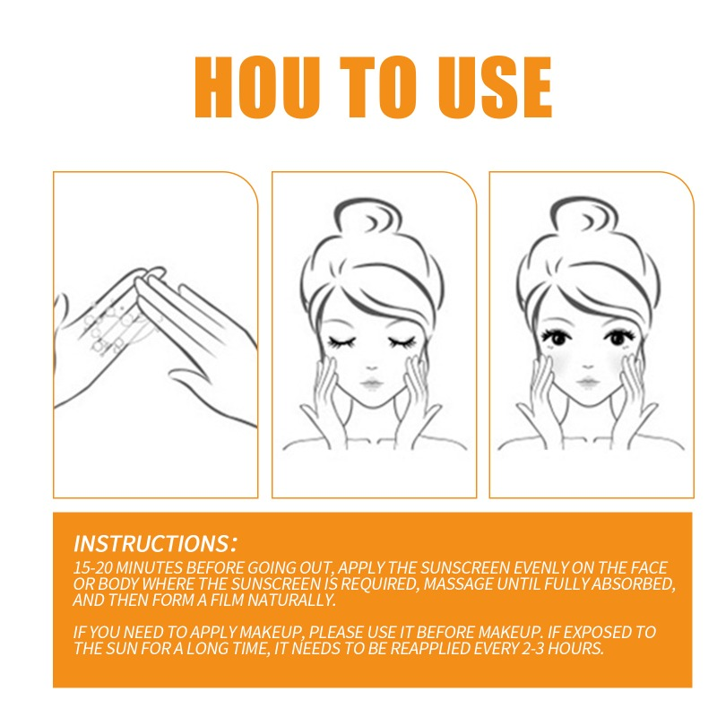 Original 45g Face Sunscreen Ultra SPF50 Body Sunscreen Anti-Shine Invisible Fluid | Anti-Imperfection_voghion.com