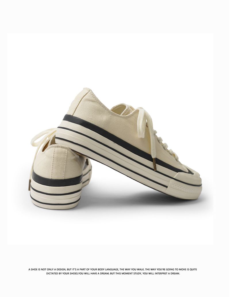 2024 novos sapatos brancos masculinos e femininos com sola grossa e respirável, lona com aumento de altura e cano baixo, da moda, japoneses e_voghion.com