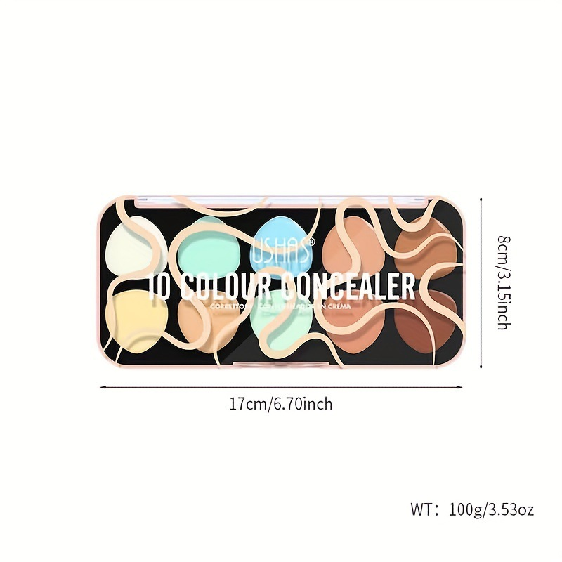 (Displaybox) USHAS Makeup 10-Farben-Tablett, Concealer ES4190B_voghion.com