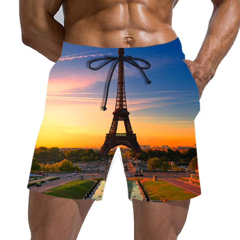 Pantalones cortos de verano 2023 para hombre, moda 3D, para surfear, playa, informales, de secado rápido, deportivos_voghion.com