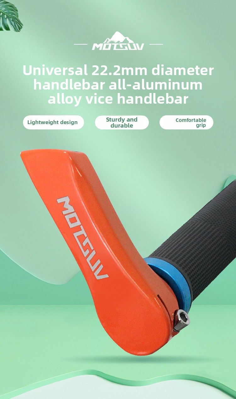 Bicycle Aluminum Alloy Mountain Road Bike Fixed Gear Colorful Grips Horn Handlebar Set Accessories_voghion.com