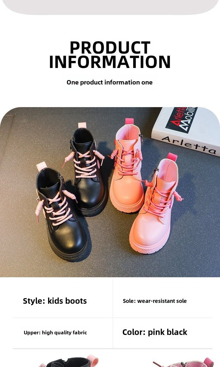 Stivali invernali in gomma Martin con cerniera laterale per bambini di 4 anni, bassi e in pelle ultra-fibra_voghion.com