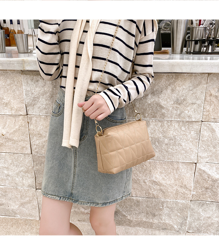 2022 Borsa a tracolla piccola per donna Trend Lingge Ricamo Fotocamera Borse a tracolla a spalla da donna alla moda femminile Borsa per cellulare_voghion.com