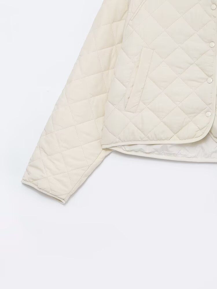 Cappotto imbottito TRAF ZR Nuovo in Capispalla Fiocco Beige Corto Parka da neve Elegante Cappotto da donna di lusso Cappotti invernali caldi da donna_voghion.com