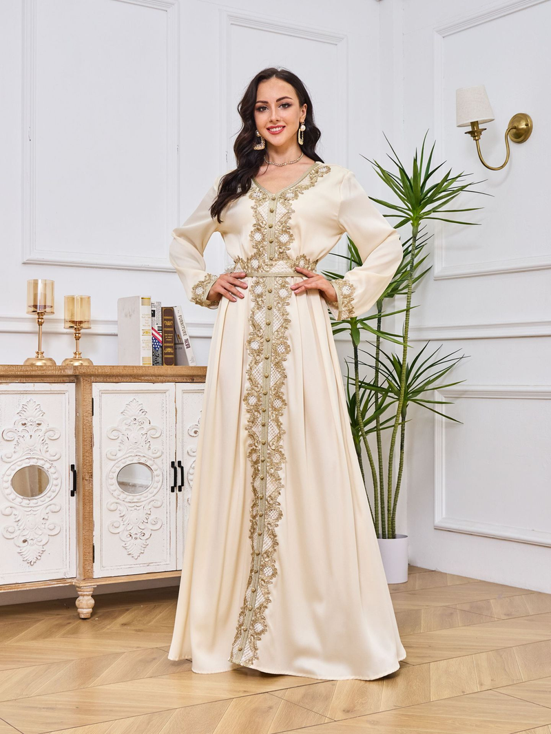 Mt054 Muslimischen Robe frauen Lange Bestickt Temperament Kleid Abaya_voghion.com