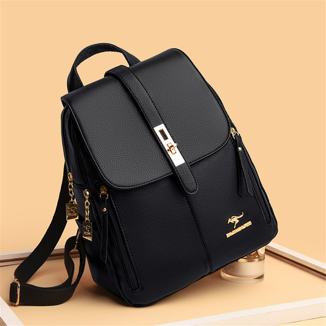Women Large Capacity Backpack Purses High Quality Leather Female Vintage Bag School Bags Travel Bagpack Ladies Bookbag Rucksack_voghion.com