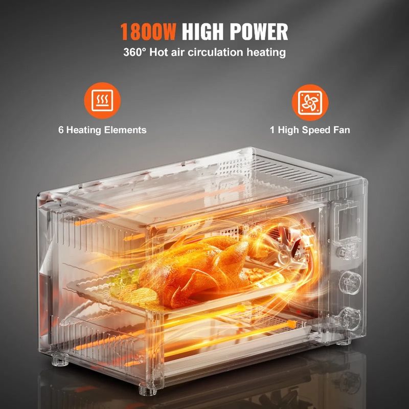 Use Countertop Baker 10-IN-1 For Convection 1800W Home 28L Oven Toaster_voghion.com