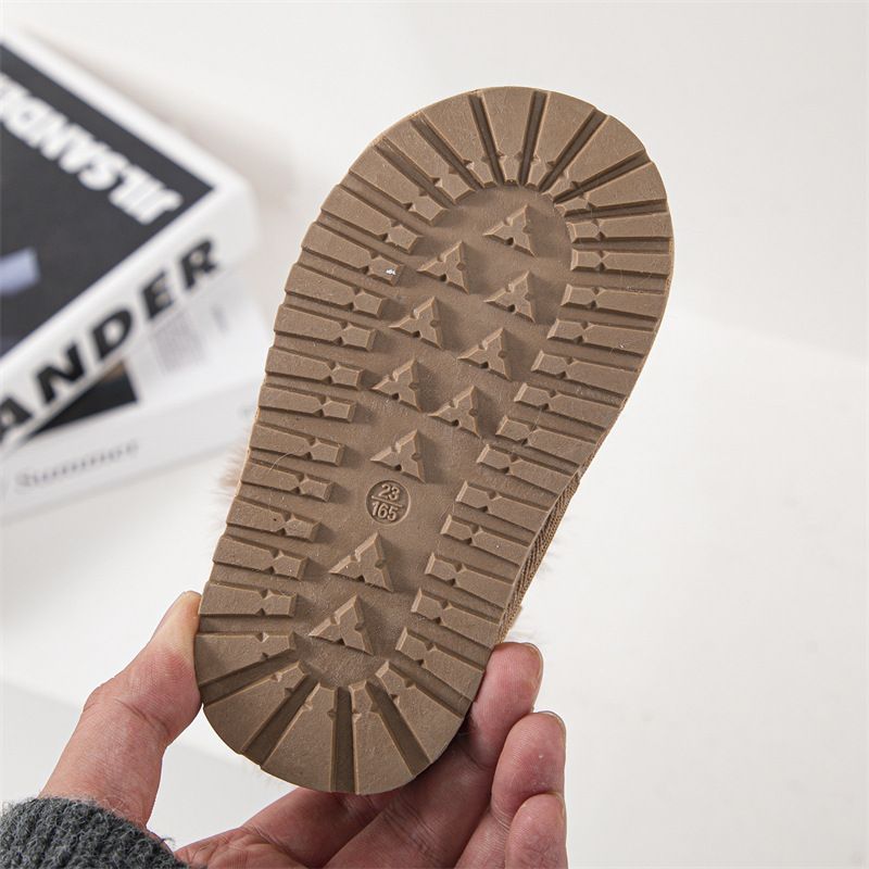 Kinder Schuhe Winter Mädchen Pelzigen Schnee Stiefel Prinzessin Dicke Warme Baumwolle Stiefel_voghion.com