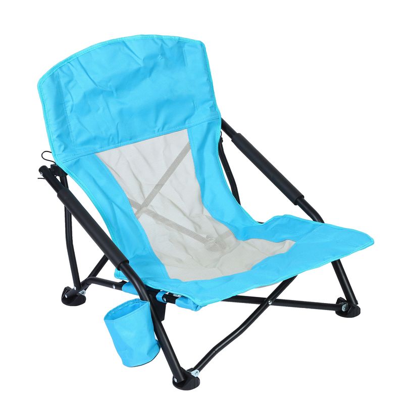 Outdoor Leisure Recliner Camping Folding Beach Portable Travel High-Back Fishing Chair_voghion.com