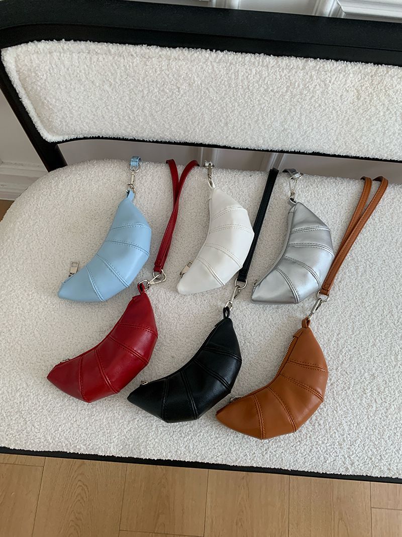 Portafoglio appeso al collo Zero con design carino a forma di corno di mucca e piccola mini borsa a tracolla concava per rossetto e auricolari_voghion.com