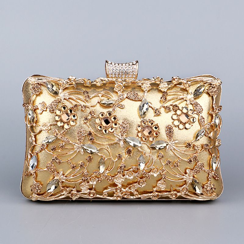 Borsa da sera tempestata di diamanti da donna, pochette versatile per banchetti e occasioni formali_voghion.com
