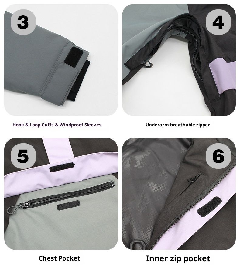 001 001 Neuer Skianzug für Herren, locker, wasserdicht, winddicht, atmungsaktiv, warm, ideal für Outdoor-Snowboard und Schnee, auch für Damen geeignet, Partnerjacke_voghion.com