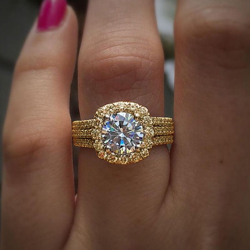 Unisex neue mode ring voller diamant zirkon schmuck hochzeit einfache mode silber hand schmuck weibliche_voghion.com