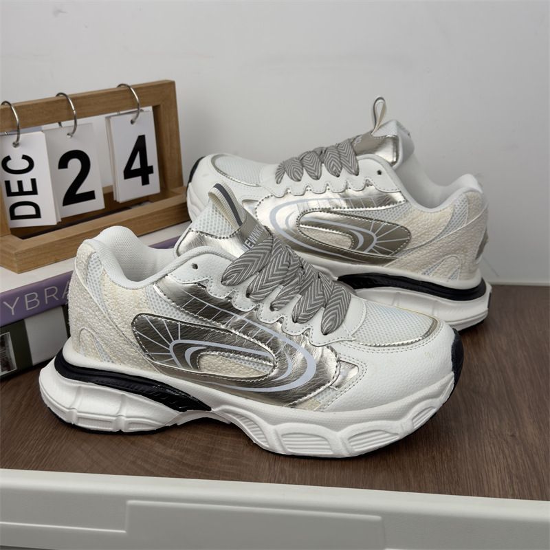 Sneakers casual con suola spessa e rialzo per donna e uomo, primavera-autunno 2024, nuove scarpe stile college_voghion.com