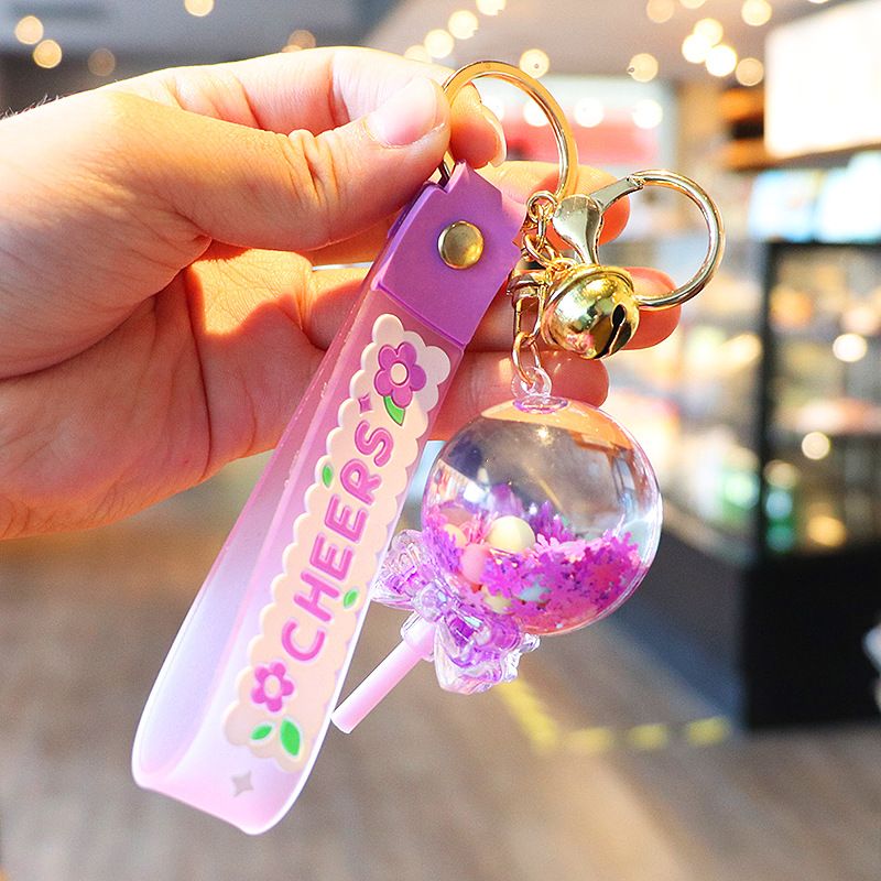 Float into oil maple leaf lollipop drift bottle couple car bag small gift girl pendant keychain_voghion.com