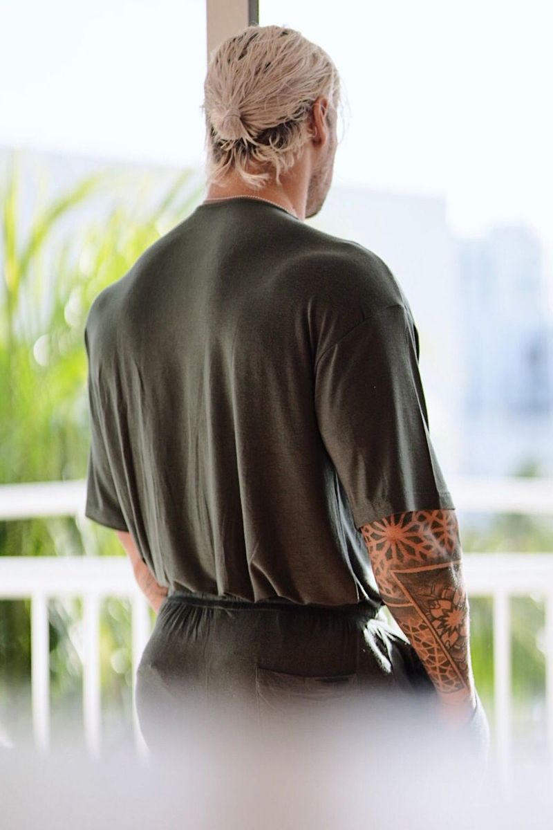 Muscle Fitness Men's Spring/Summer New Sports Leisure Loose Smooth Plate Solid Comfortable Cotton Short Sleeve T-shirt_voghion.com