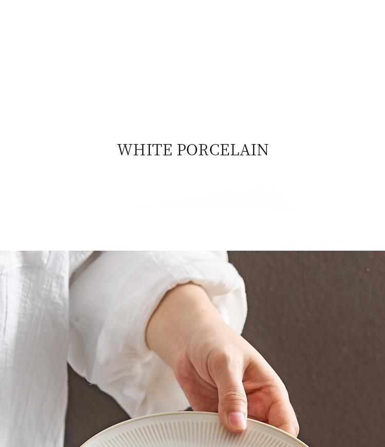 Beige Dish Household Shallow High-end Light Luxury Ceramic Steak Western Round Plate 2025 New Model Plating_voghion.com