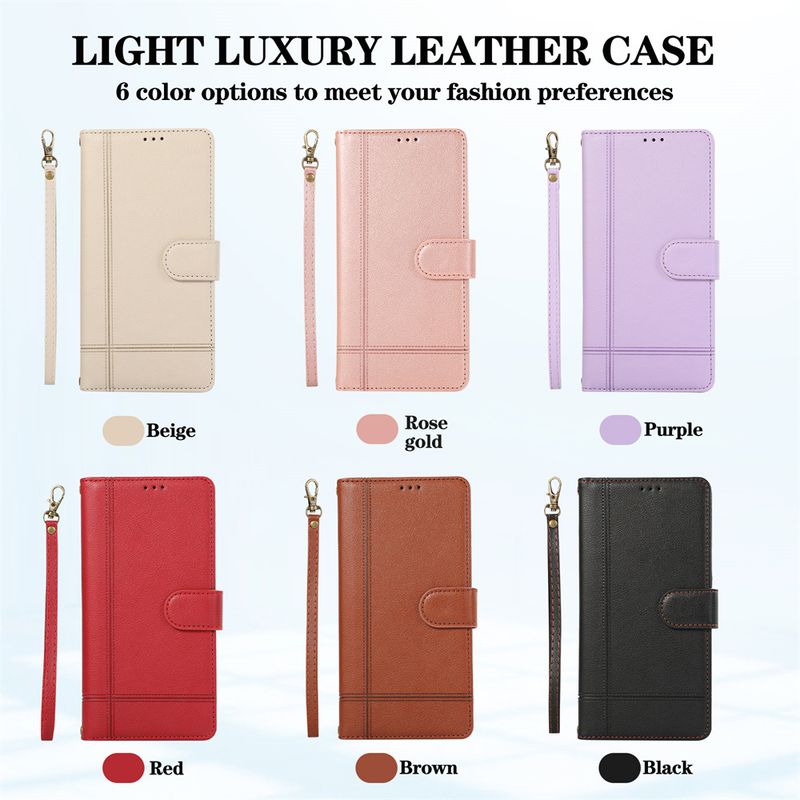 Pasek na nadgarstek z paskiem na ramię i kieszenią na karty, etui na telefon iPhone 16 Plus 15 14 13 12 11 Pro Max XS XR X 7 8, skórzane etui ochronne_voghion.com