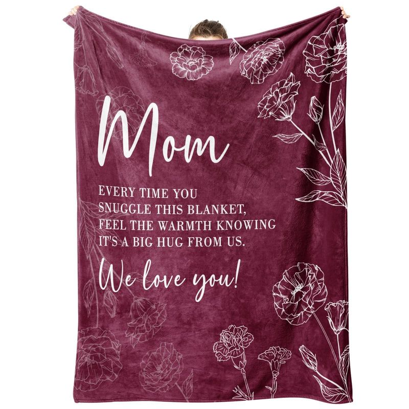 Cadeau pour maman, couverture en flanelle douce et confortable, couverture chaude pour la maison, cadeau d'anniversaire ou de vacances_voghion.com