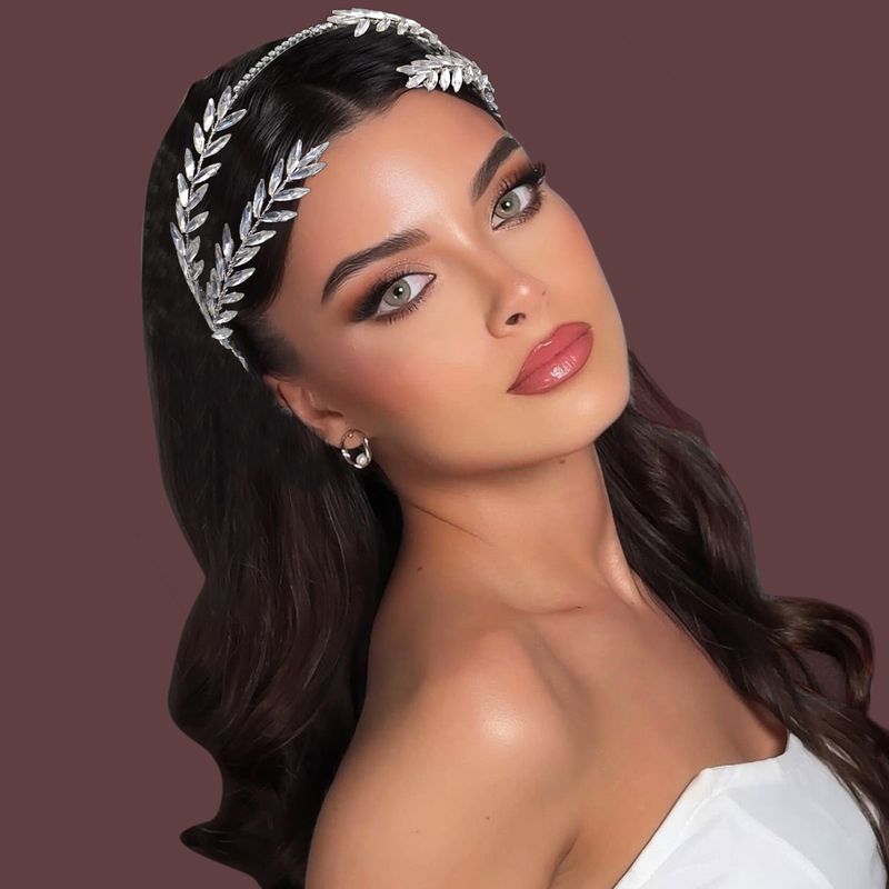 Bridal Headdress Handmade Rhinestone Braided Headband Hairband Wedding Party Performance Hair Accessories_voghion.com