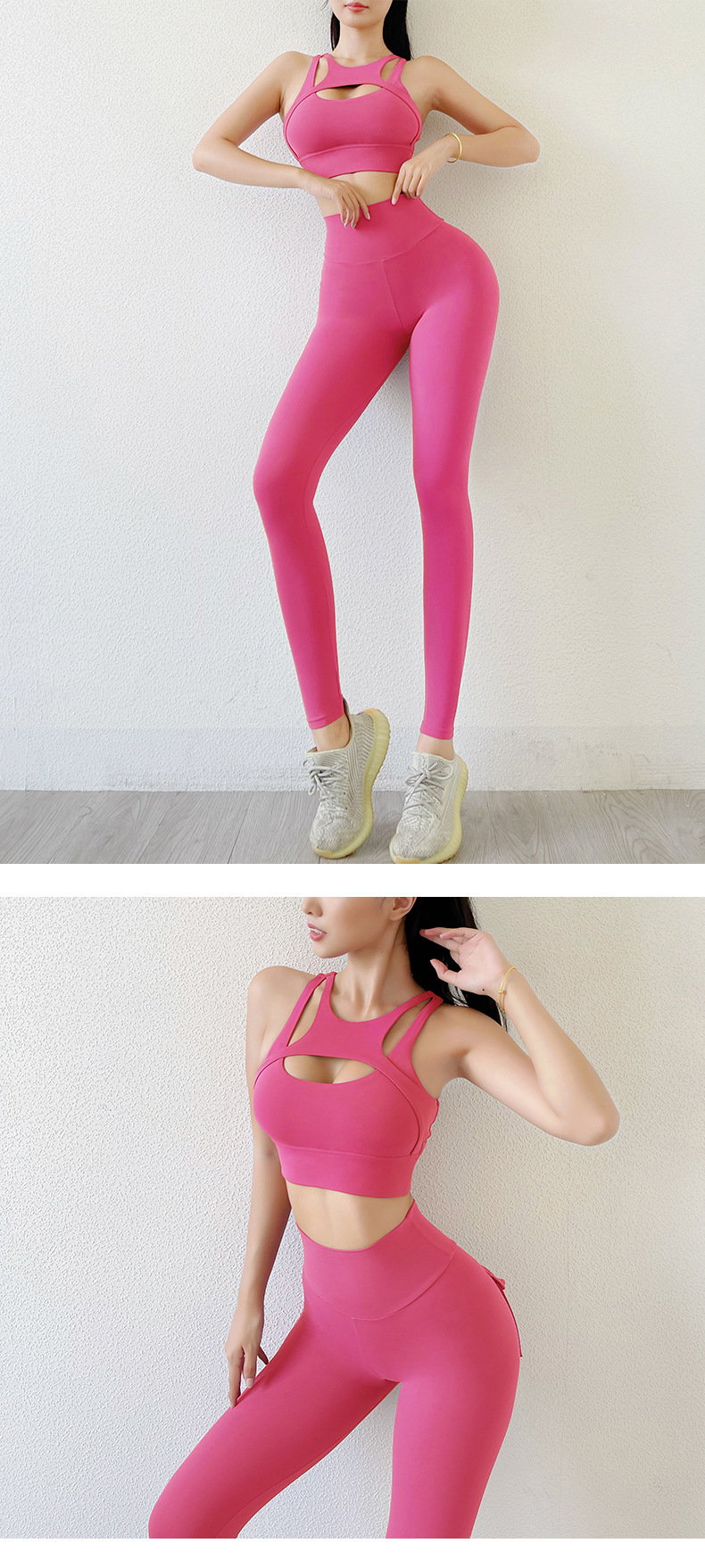 Women's Nude High-waist Butt-lifting Yoga Pants For Women With Pockets Sports Tights Chrysanthemum Fitness Pants_voghion.com