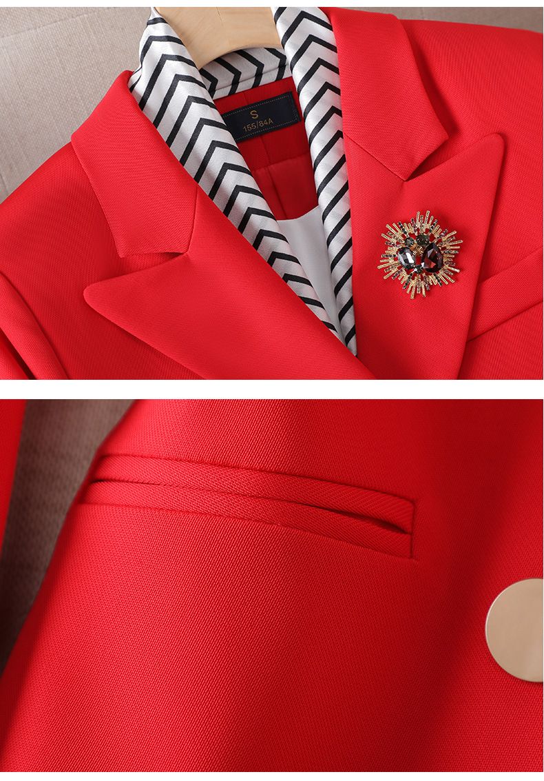 Îmbrăcăminte pentru femei Costum dublu de înaltă calitate, costum profesional, costum feminin, stil zeiță, examen de artă, gazdă de emisiune, haine de lucru formale_voghion.com